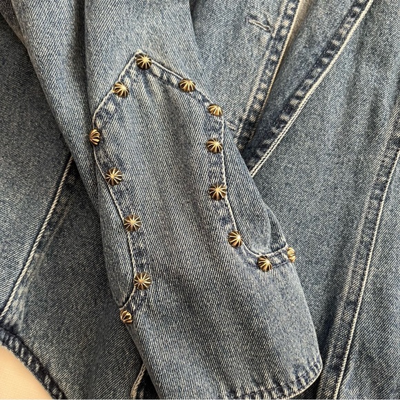 😎Vintage Stonebridge Studded Jean Shirt Western - Picture 4 of 10